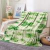 1PC Clover Print FlAannel Blanket, High quality Comfortable for All Seasons, Home Decor, Warmth and Comfort