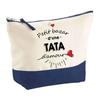 Makeup Bag - PLANETEE - Bazaar of a Bazaar Tata of Love of Love (blue Background) - Large Format - Cotton - HD Printing
