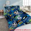 Mode Cartoon Fußball Print Bettbezug Set Fußballmuster Sportthema Bettwäschebezug Bunter Stil Bettdeckenbezug Sets