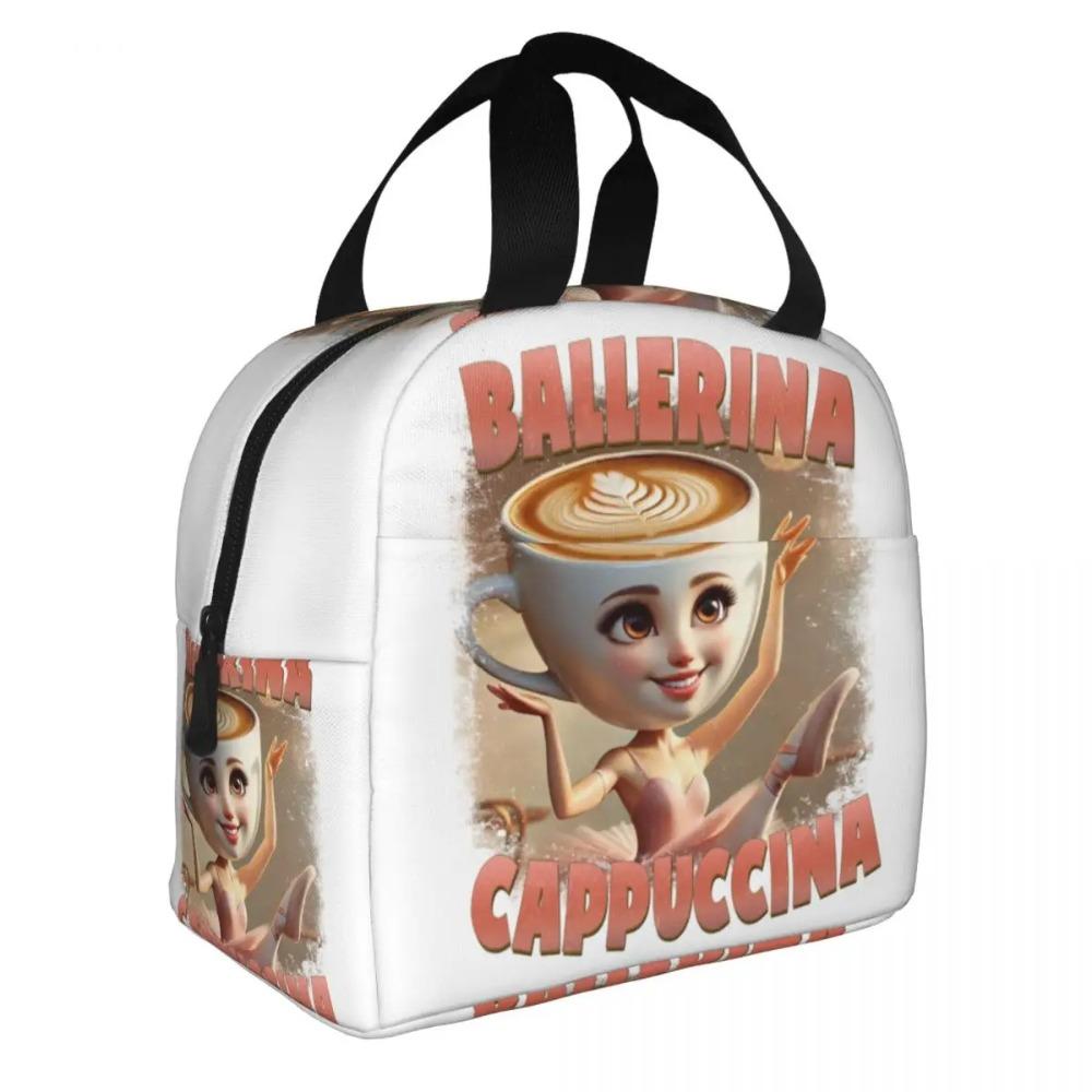 Benutzerdefinierte Ballerina Capuchina Italienisches Brainrot Tung Tung Tung Sahur Brotdose Damen Thermokühler Isolierte Brotdose für Schüler