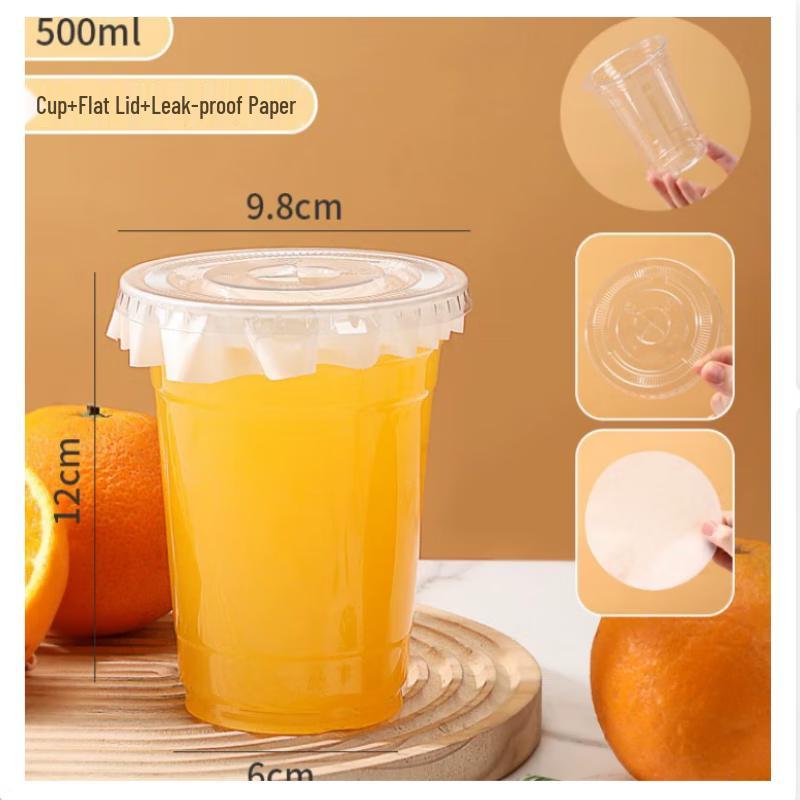 Disposable Orange Juice Cup Set