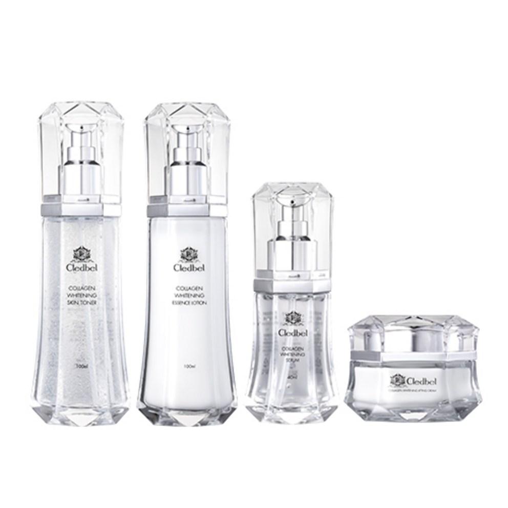Cledbel Collagen Whitening Skin Toner + Essence Lotion + Serum + Cream Set