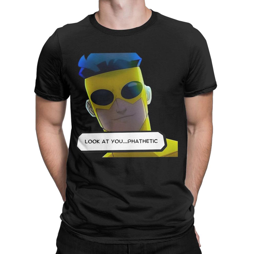 Funny Sinister Mark look at you T-Shirt Men Crewneck Cotton T Shirts Invincible Short Sleeve Tee Shirt Big Size Tops