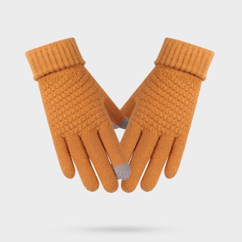 Autumn Winter Version of The Touch Screen Knitted  Plus Thickening Outdoor Riding Gloves for Men Women Accessories