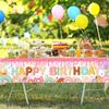 Donut Theme Party Backdrop Banner Happy Birthday Party Decor Photo Booth Background Baby Shower Girl Hanging Flag Backdrop Props