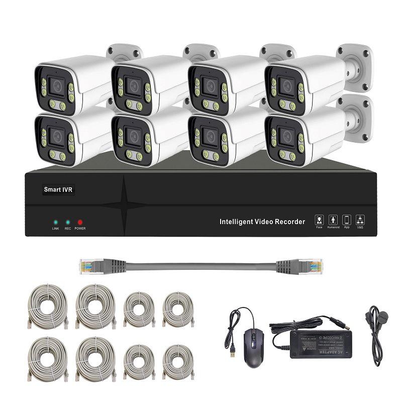 Outdoor HD POE NVR Metal Bullet Camera Set - 4/8/16 Channel