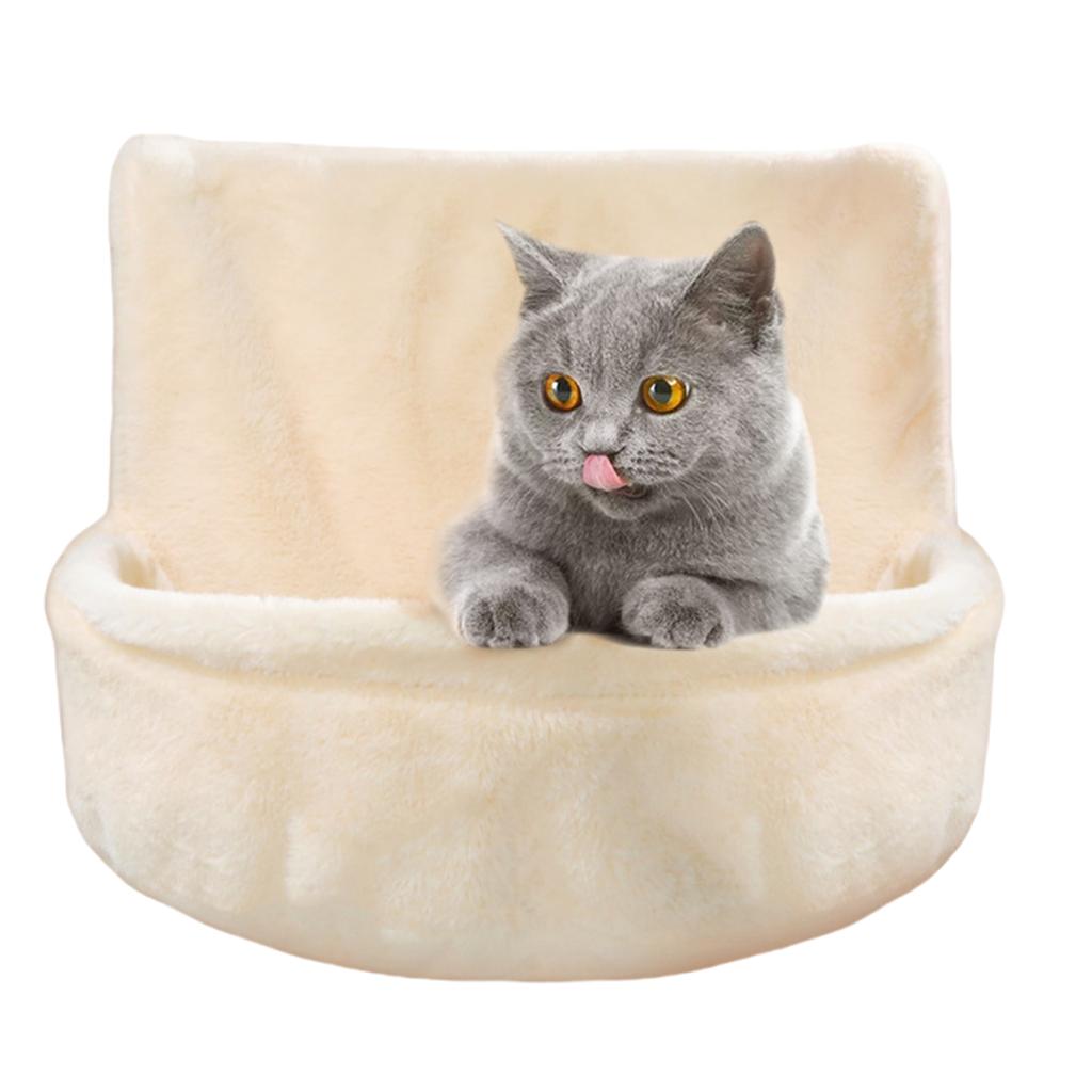 Plush Cat Hammock Bed Large Hanging Hammock Sleep Bed for Cats Warm Pet Bed for Winter Detachable and Machine Washable