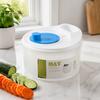 Food Grade Vegetable Strainer Salad Spinner, Manual Quick Drying Fruit Washer, Multi Functional with Large Capacity Spinner Slicing Blade Design,