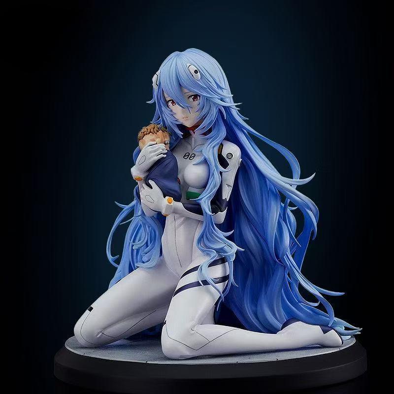 Evangelion Rei Ayanami Seated Pose Anime Figure Model Decor