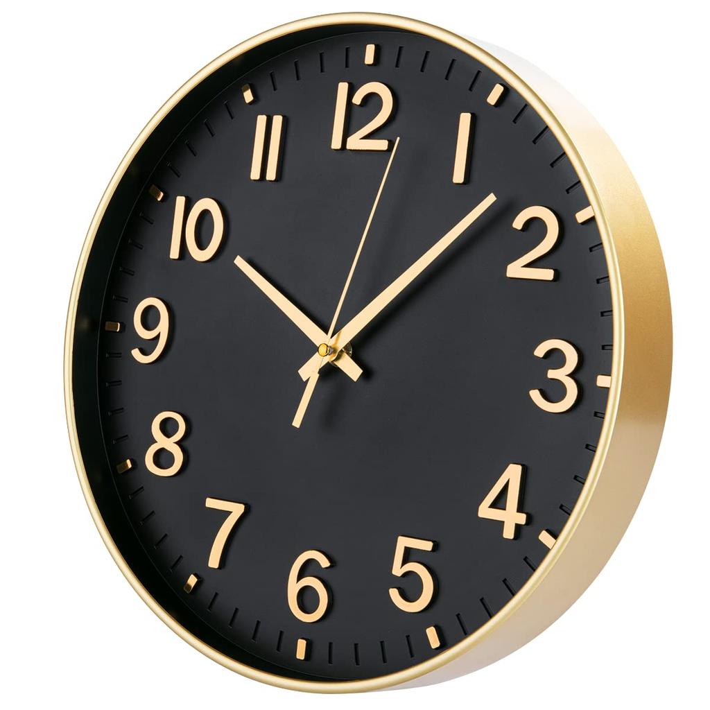 Nordic Silent Wall Clock Black