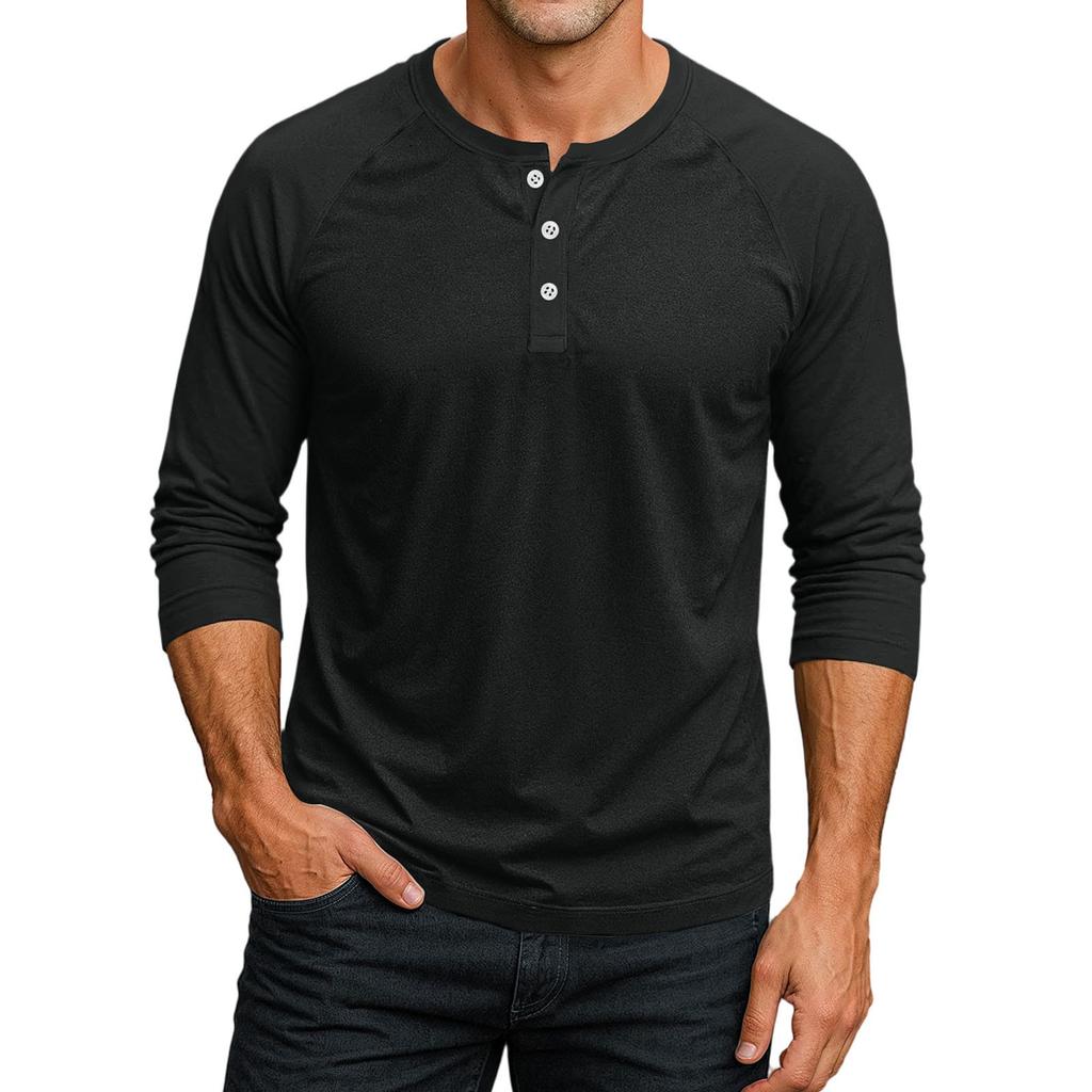 Men's Raglan Sleeve Three-quarter Sleeve Top