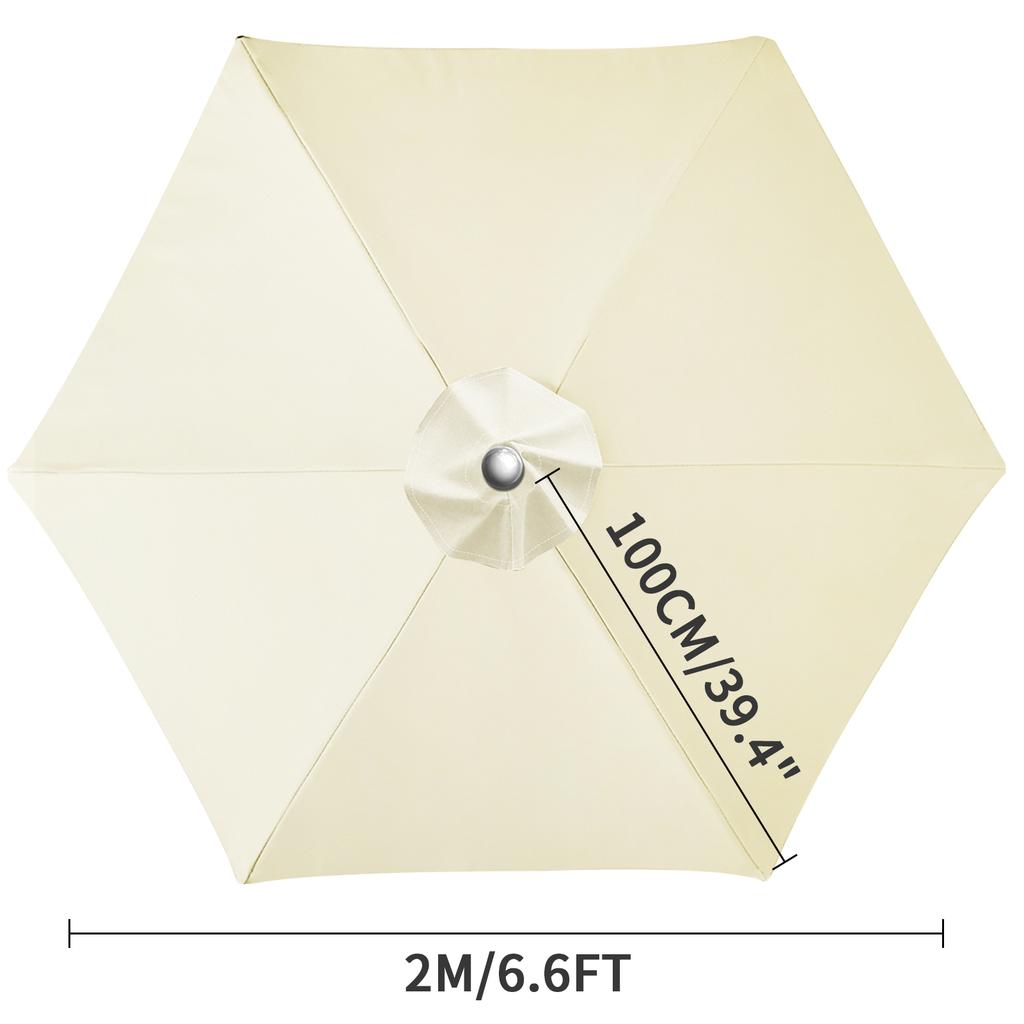 Waterproof Replacement Umbrella Cloth 2/3M Patio Parasol Cover UV-Anti Canopy Cover Replacement Parasol Cover for Balcony Garden