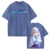 Hot Anime Re ZERO Emilia Kawaii Graphic Tee Men Women Short Sleeve Clothing Washed Cotton Tshirt Casual T-shirt Vintage T Shirt