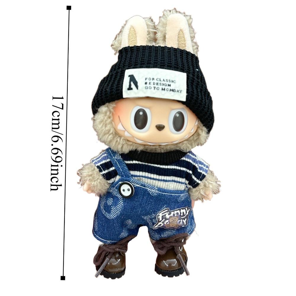Dress Up 17cm Labubu Clothes Set T-shirt Plush Dolls Clothes Labubu Doll's Clothes  for 17cm Labubu