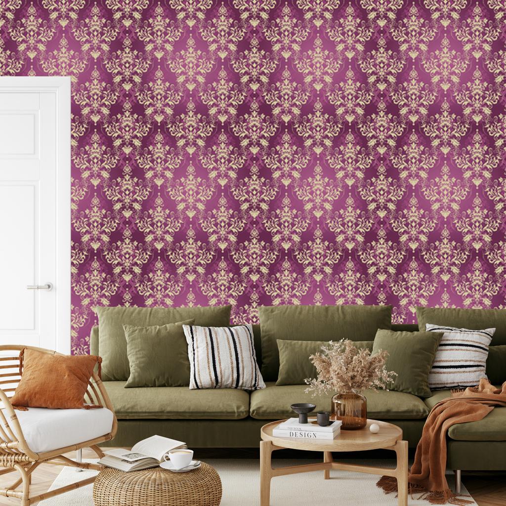 Wallpaper Beautiful Damask Ornaments for Living Room and Bedroom 50x1000