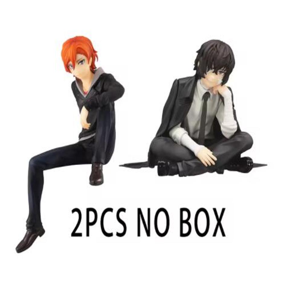 13CMBungo Stray Dogs Dazai Osamu Noodles Press Figure Japanese Cartoon Figurines Collection Cute Toys