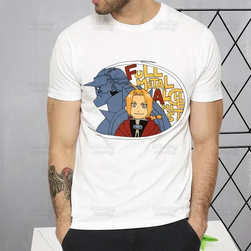 Tričko Fullmetal Alchemist Harajuku Alphonse Elric Trička Krátký rukáv Móda Ležérní Edward Elric Tričko Topy Trička