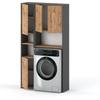 Bathroom Cabinet Gray Oak Wotan Bathroom Column Furniture Set Above Washing Machine