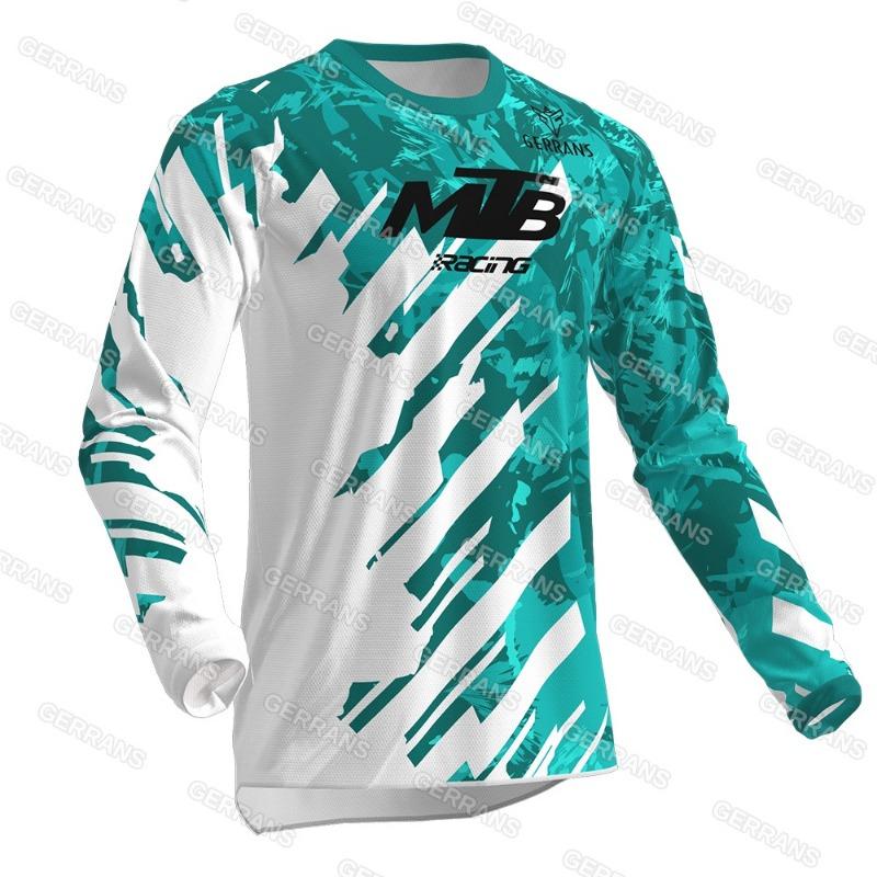 MTB Long-sleeve Cycling Jersey Breathable Quick-dry Outdoor Sports Top for Mountain Biking