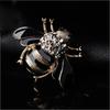 High Quality Shiny Bee Broochs for Women Charm Black Enamel Crystal Zircon Pins for Backpacks Suit Party Jewelry Accessories