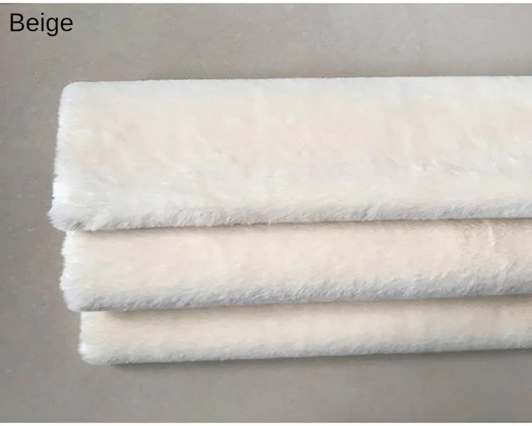 Short Plush Fabric Fur By The Meter for Pillowcases Clothing Sewing High-grade Soft Imitation Rabbit Hair Cloth Plain Thickened