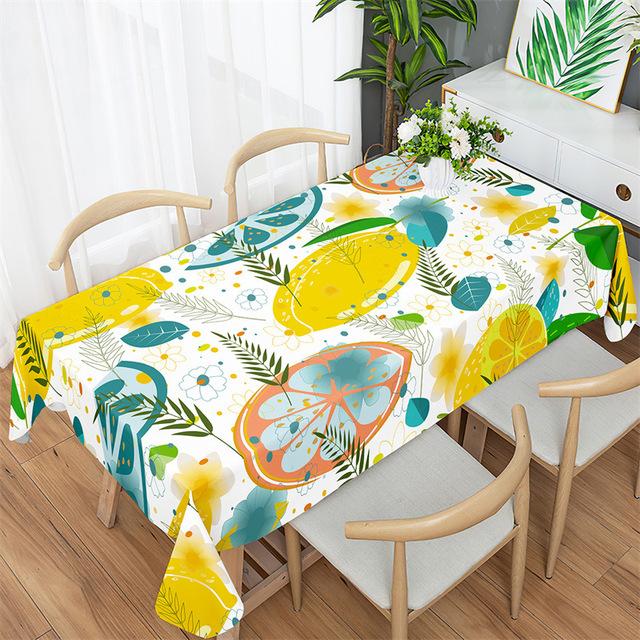 Ocean World Pattern Tablecloth Fashion Minimalist Tablecloth Home Office Square Tablecloth Anti -Fouling Dressing Tablecloth