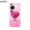 For Huawei P60 Pro Case Cute Heart Cartoon Painted Silicone Clear TPU Back Cover For Huawei P 60 P60 2023 P60Pro Phone Cases