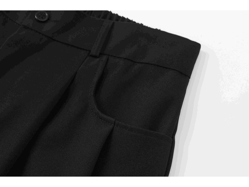 Trendy Men's Slim-Fit Straight or Wide-Leg Trousers - Solid Colors, Spring/Autumn Style