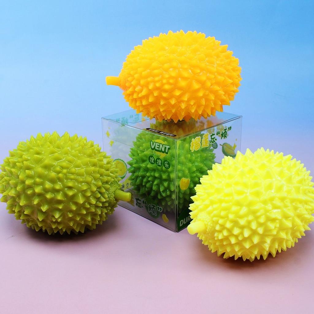 Mini realistic durian squeeze toy, bouncy, prank, cute and silly stress-toy, fun and funny gift to give friends