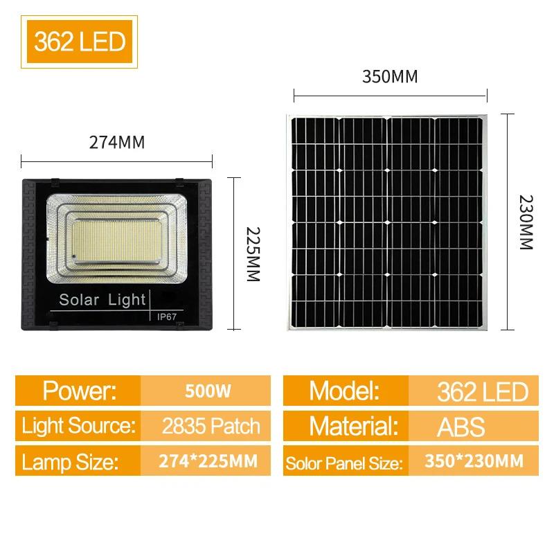 Solar Flood Lights 50w 100w 200w 300w 500w LED Solar Powered Spotlight Outdoor Waterproof Reflector Solar With Remote Control