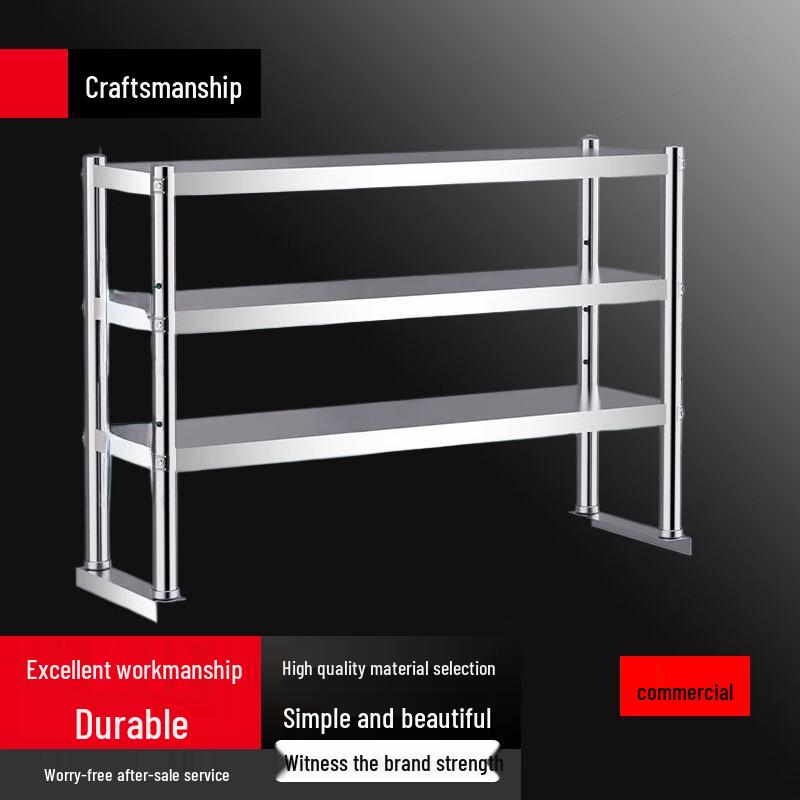 

Stainless Steel 3-Tier Kitchen Countertop Storage Shelf