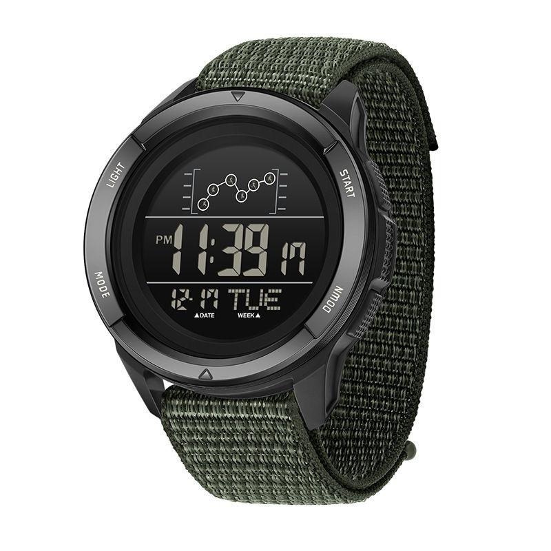 Fashion Outdoor Digital Watch for Men Students Nylon Band Military Sports Wristwatch GZW
