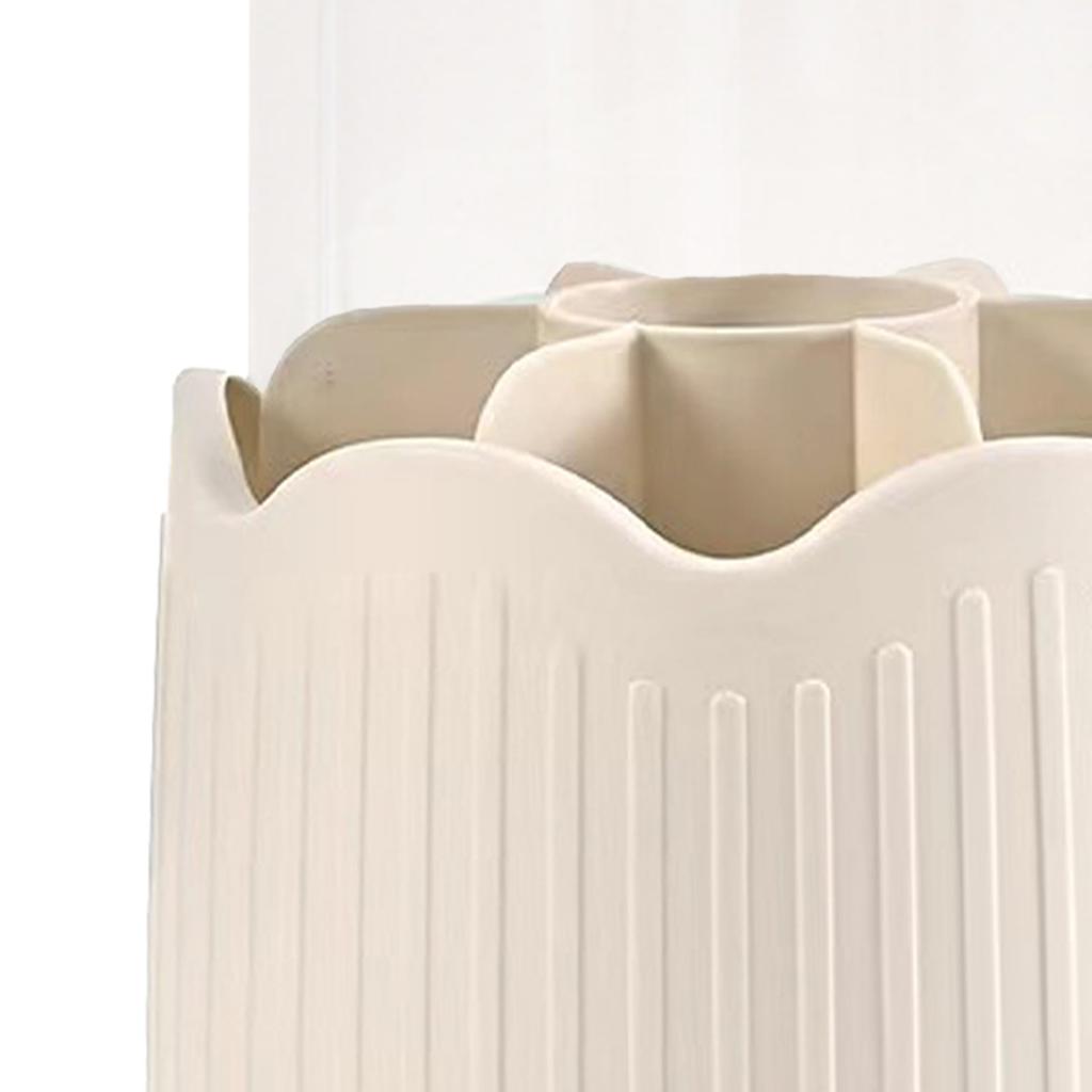 Make-up Pinselhalter Transparent Staubdicht 360 Grad Drehbar Pinsel Aufbewahrungsbox Gelb