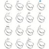 Drperfect  20G Stainless Steel Double Nose Ring Hoop Spiral Moon Star Butterfly Snake Twisted Hoop Earrings for Women