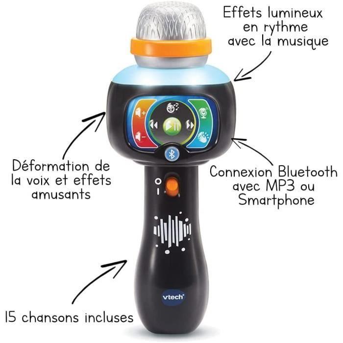 Microphone pour enfant - vtech - super micro magic'fun - bluetooth et effets sonores