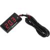 Motorcycle Digital Thermometer, DC 12V Ultra Thin Water Temperature Meter Gauge with 18mm Sensor Adapter and LCD Display, Digital Hygrometer Humidity