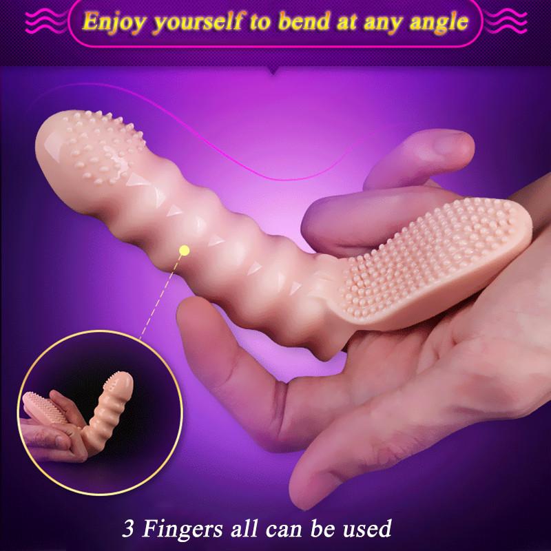 G Spot Vibrating Finger Sleeve Female Masturbator Clitoris Stimulation Finger Massager Vibrators For Women Erotic Adult Sex Toys
