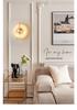 Nordic Luxury Round Natural Marble Wall Lamp for Bedroom and Living Room