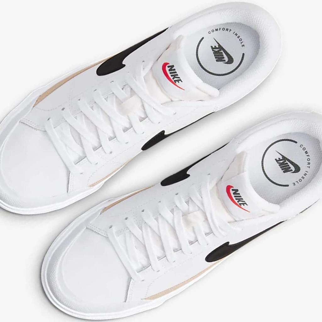 NIKE Court Legacy Lift Court Legacy Authentic Size [W Lift] White/Hemp/Team Orange/Black DM7590-100 25.0cm