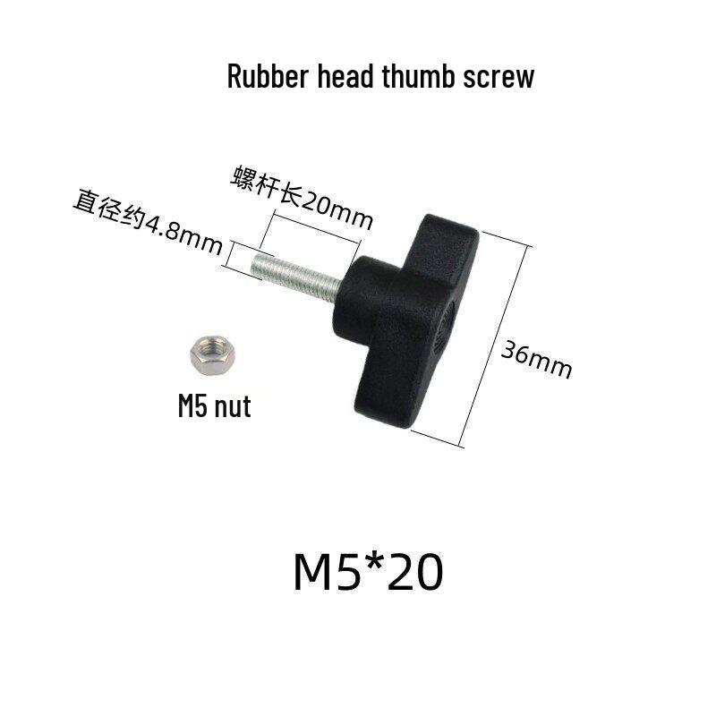 Live Broadcast Tripod Accessory: Rubber Head Screw Nut Handle, M5 Hand-Tightening Plastic Screw