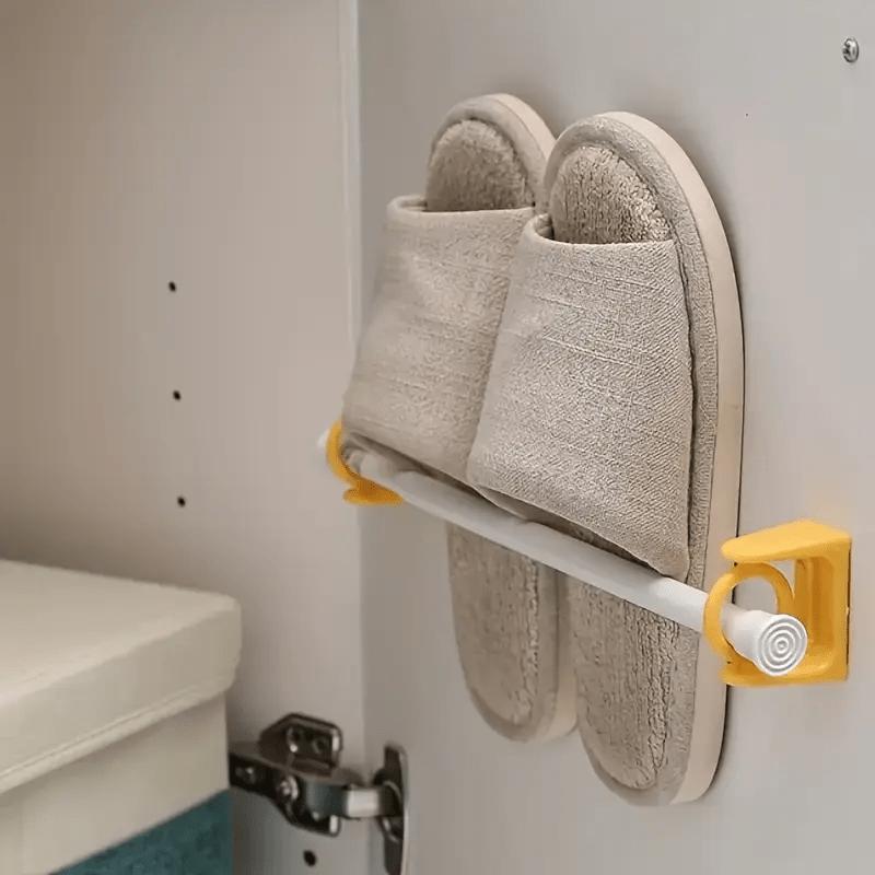 2 Pcs No Drill Adhesive Hooks - 360 Swivel Ring for Curtains & Towel Rods, Plastic for Multi-Room Use