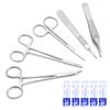 5Pcs Dental Surgery Kit Scissors Forceps Hemostat Suture Practice Tools for Students Oral Extraction