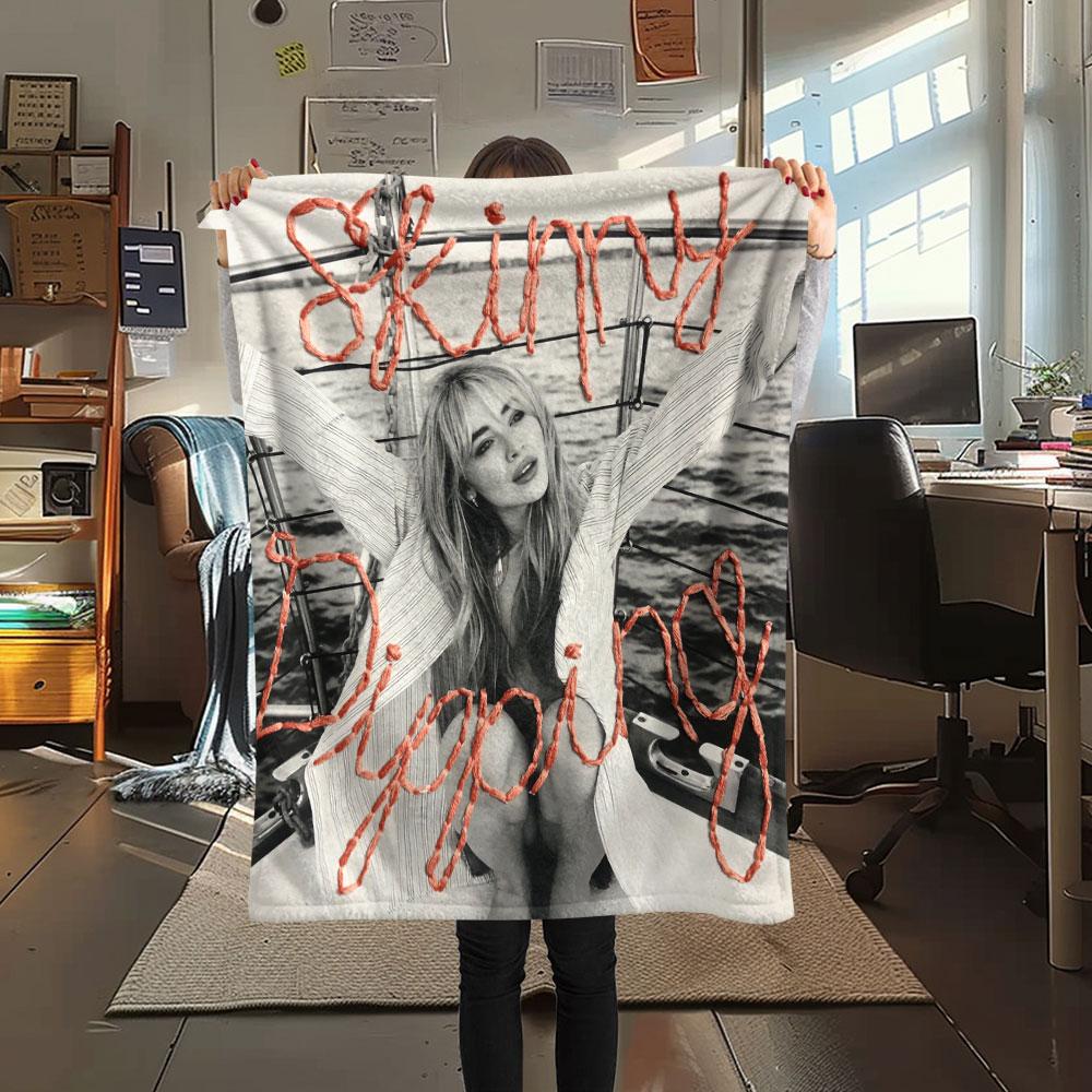 Sabrina Printed Flannel Blanket, Soft Throw for Bedroom Sofa, Washable, Fan Merchandise, Great Gift.