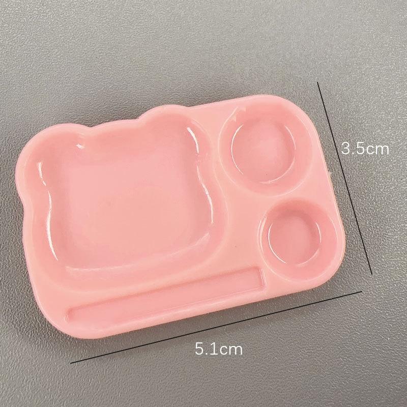 1 Adet Karikatür Tırnak Sanatı Renk Paleti Plastik Tırnak Jel Oje Boyama Renk Karıştırma Tablası Tepsi Fırça Tutucu ile Kendin Yap Boyama Aracı