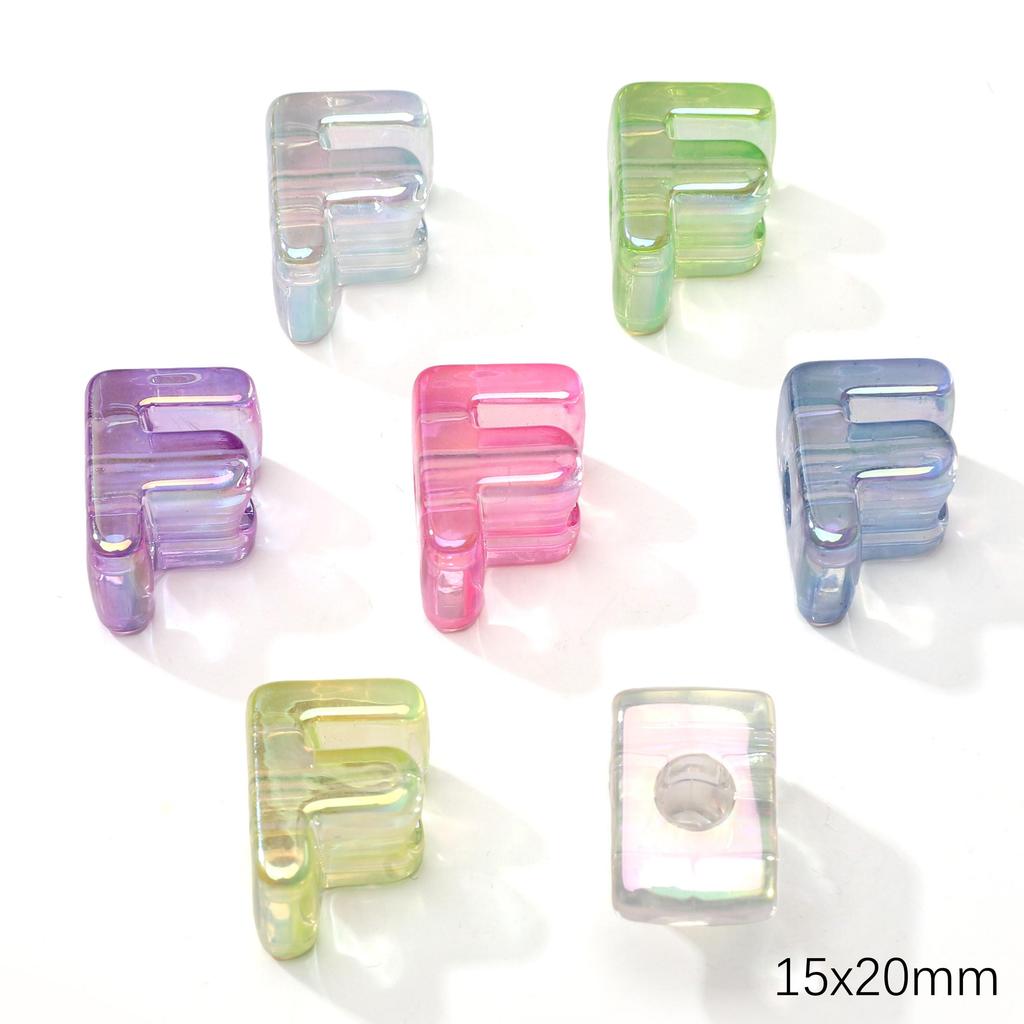 5 Stück Acrylperlen Regenbogen Sonnenschein Buchstabenperle für DIY Halskette Armband Ohrringe Schmuckherstellung Bastelzubehör