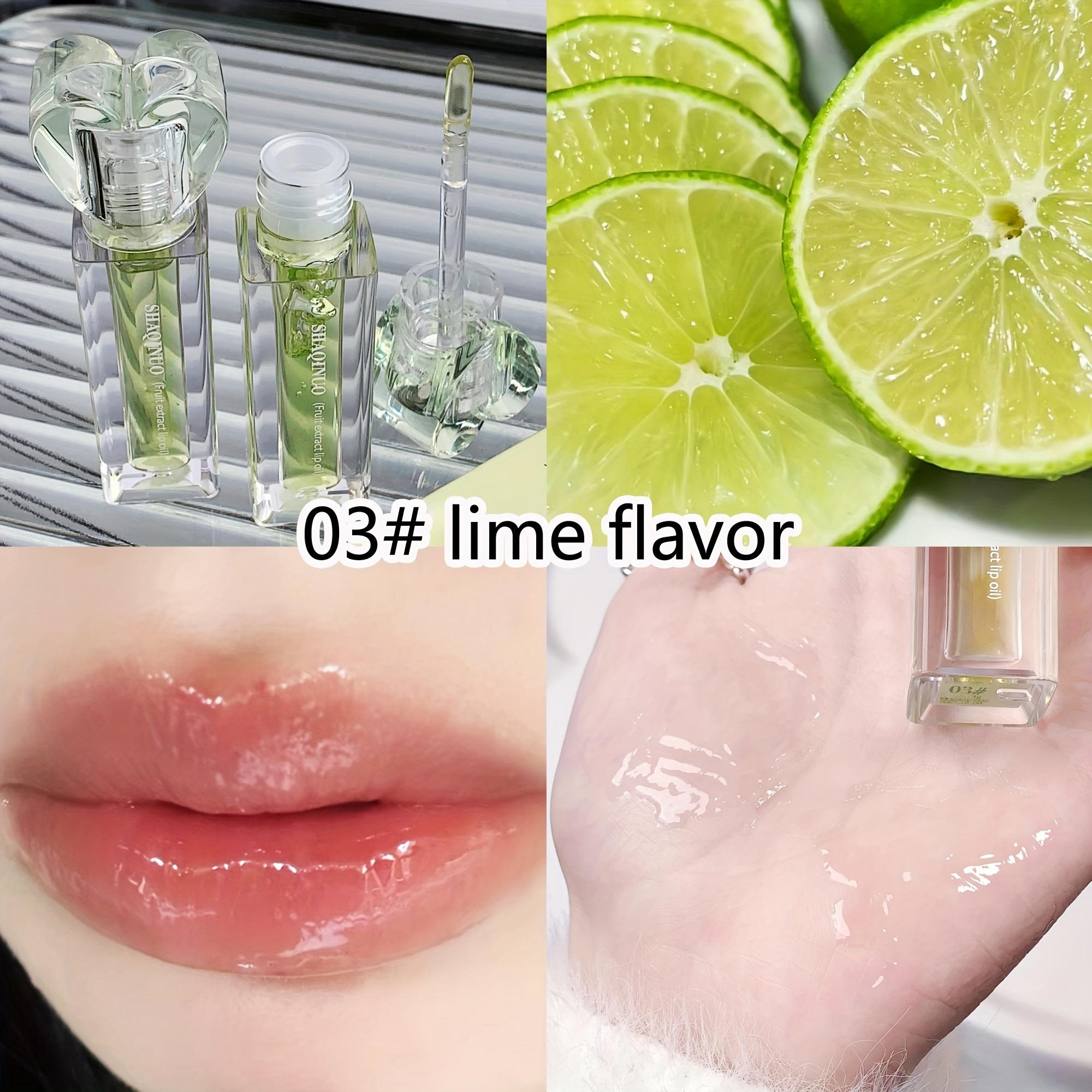 

Масло для губ с фруктовым экстрактом увлажняет линии губ. Зеркало Прозрачное Стекло Губа Мед 03#Lime Flavor