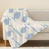 Plush Flannel Throw Blanket with Blue Fish Design – Soft Warm Fleece, Machine Washable, Ideal for Home, Office Naps, Christmas & Halloween Gifts