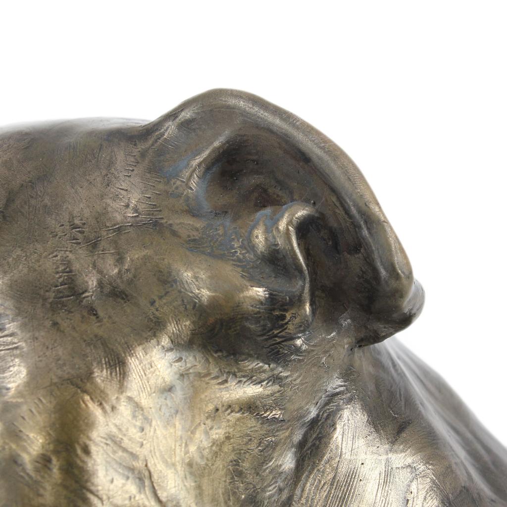 Staffordshire Bull Terrier, Staffik, Staffi - Dog Bust, Large Figurine, Dog Head On a Stone Base, Office Ornament from the Art-Dog Brand