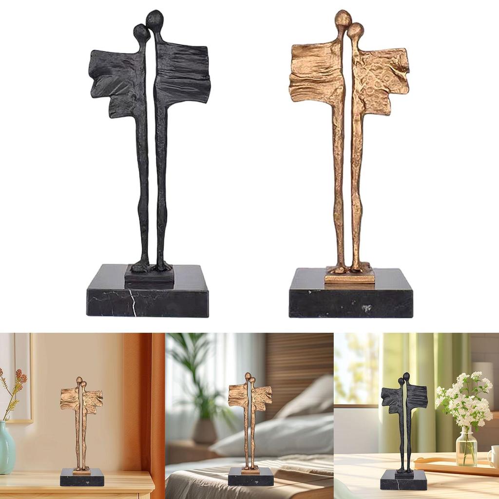 Abstract Sculpture Abstract Couple Statue for Shelf Entrance Cabinet Decor