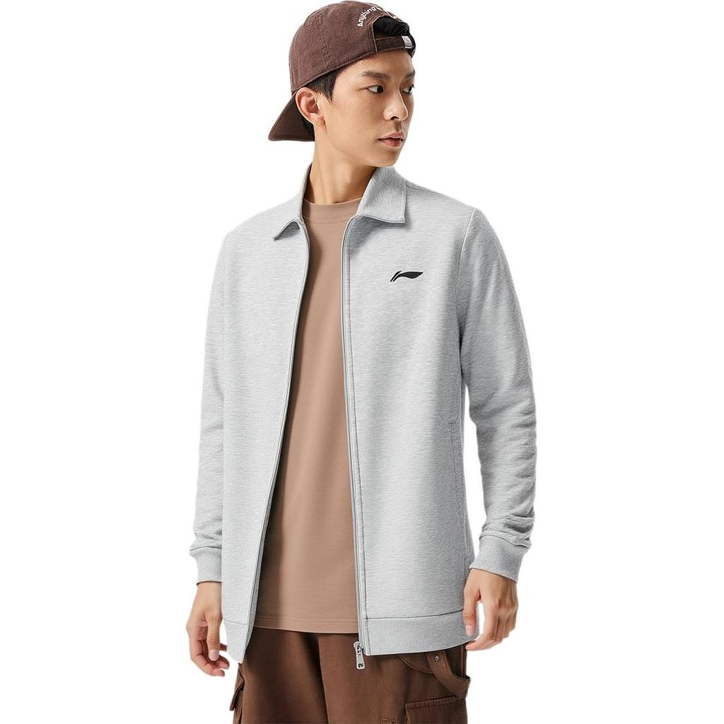 Li-Ning Stand Collar Jacket Simple Casual Sports Cardigan Hoodie Men outerwear AWDTE75-2